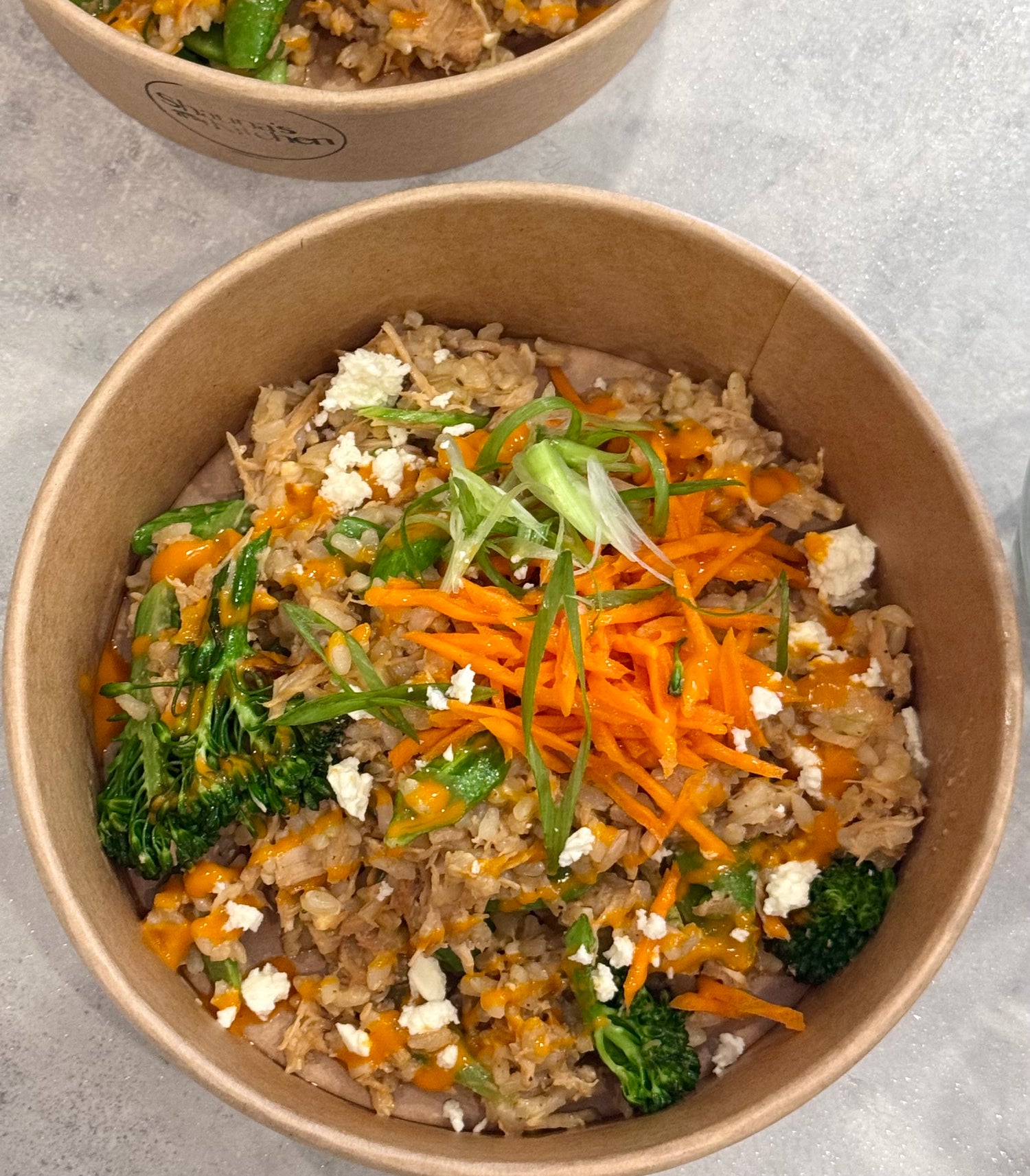 Miso Braised Turkey Bowl with Zesty Sauce, Rice, Feta & Honey