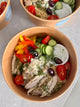Meditteranean Orzo Herb & Garlic Chicken Tzatziki Bowl