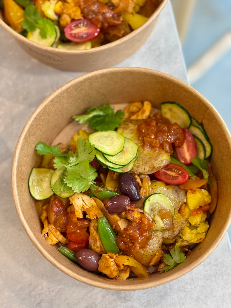 Portuguese Chicken & Smashed Potato Bowl